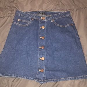 Button up jean skirt